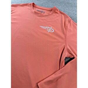 Reel‎ Life Shirt XL Long Sleeve Fishing Coral Pink Graphic Fish Sun Defender UV